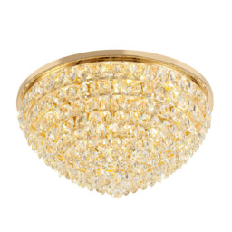 Visconte Maine 12 Light Large Flush Ceiling Light - Gold - thumbnail 1