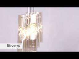 Visconte Monet 3 Light Champagne Tinted Glass Ceiling Pendant - Chrome - thumbnail 5