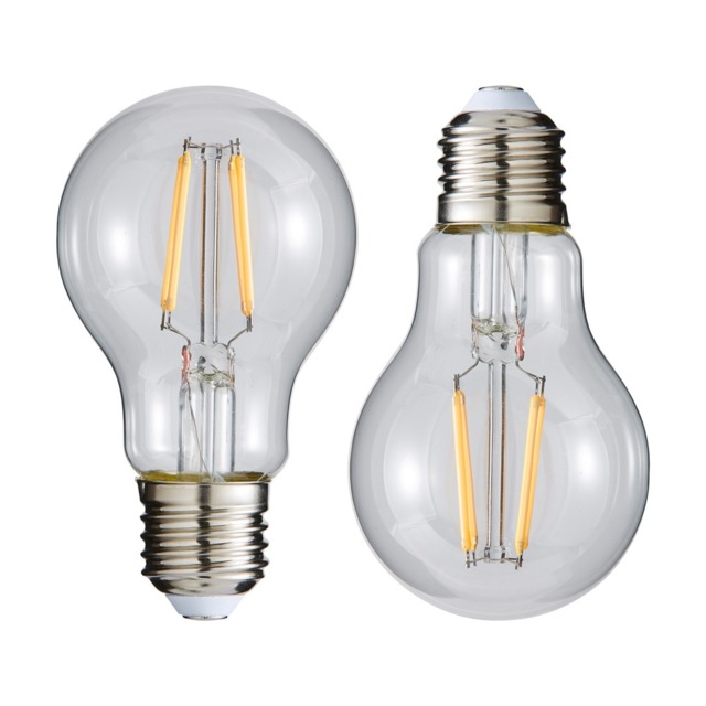 2 Pack of 6 Watt LED Vintage Style E27 Edison Screw Classic Light Bulbs - Natural White - image 1