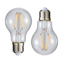 2 Pack of 6 Watt LED Vintage Style E27 Edison Screw Classic Light Bulbs - Natural White - thumbnail 1