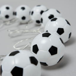 Glow LED Football String Lights - Black & White - thumbnail 4