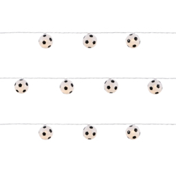 Glow LED Football String Lights - Black & White - thumbnail 1