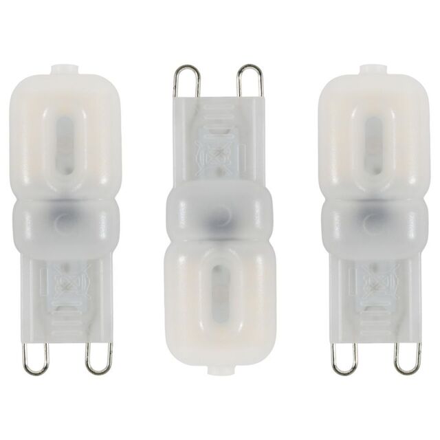 3 Pack of 2 Watt LED G9 Non-Dimmable Capsule Light Bulbs - Cool White - image 1