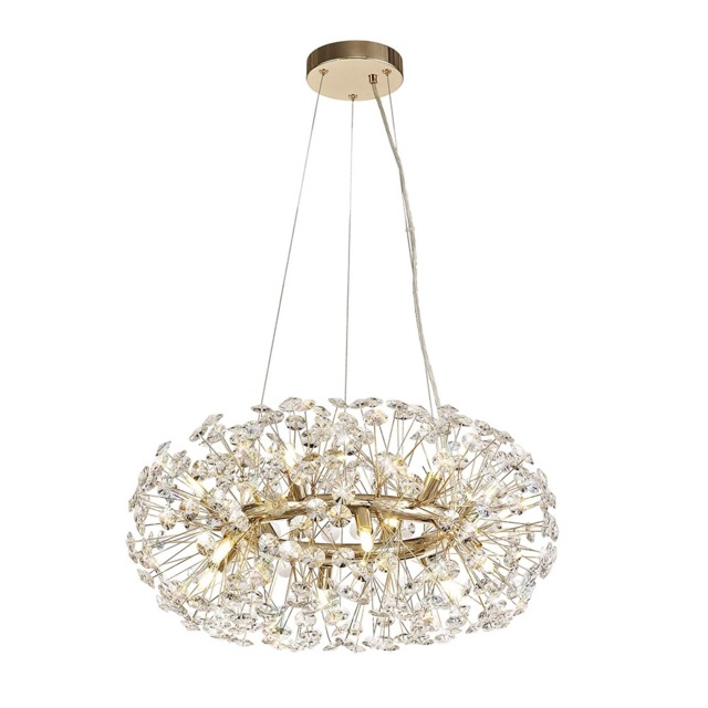 Visconte Scoppio de Stelle 12 Light Crystal Ceiling Pendant - Gold - image 1