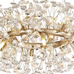 Visconte Scoppio de Stelle 12 Light Crystal Ceiling Pendant - Gold - thumbnail 2