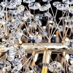 Visconte Scoppio de Stelle 12 Light Crystal Ceiling Pendant - Gold - thumbnail 3