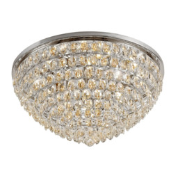Visconte Maine 12 Light Large Flush Ceiling Light - Chrome - thumbnail 1