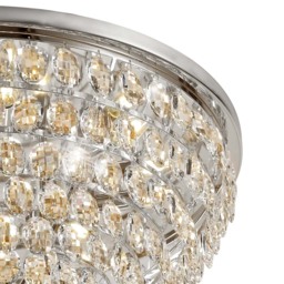 Visconte Maine 12 Light Large Flush Ceiling Light - Chrome - thumbnail 5