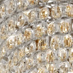 Visconte Maine 12 Light Large Flush Ceiling Light - Chrome - thumbnail 6