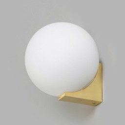 Bola 1 Light Bathroom Wall Light - Satin Brass - thumbnail 3