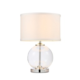 Rhonda Small Globe Table Lamp - Chrome - thumbnail 1