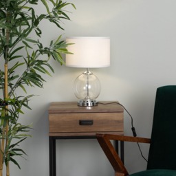 Rhonda Small Globe Table Lamp - Chrome - thumbnail 7