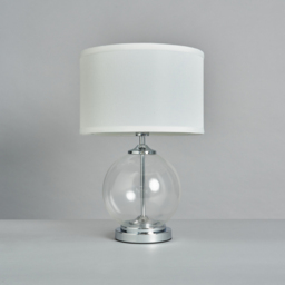 Rhonda Small Globe Table Lamp - Chrome - thumbnail 3