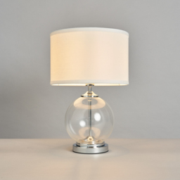 Rhonda Small Globe Table Lamp - Chrome - thumbnail 2