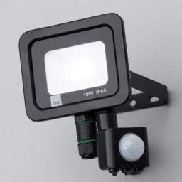 Langton Outdoor LED 10 Watt Slimline Wired Flood Light with PIR Sensor - Black - thumbnail 3