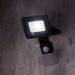 Langton Outdoor LED 10 Watt Slimline Wired Flood Light with PIR Sensor - Black - thumbnail 2