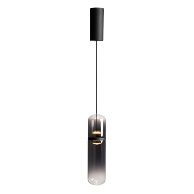 Visconte Bjorn LED Glass Ceiling Pendant Light - Smoke - image 1