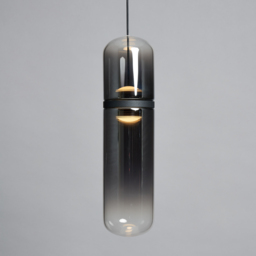 Visconte Bjorn LED Glass Ceiling Pendant Light - Smoke - thumbnail 2