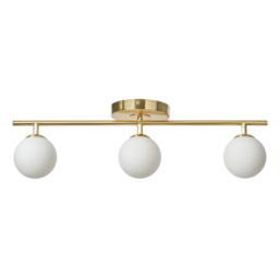 Eloise 3 Light Bathroom Spotlight Bar - Satin Brass - thumbnail 6
