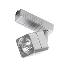 Square MR16 Track Lighting Spotlight Head - Satin Silver