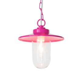 Vancouver 1 Light Outdoor Lantern Pendant - Pink