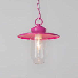 Vancouver 1 Light Outdoor Lantern Pendant - Pink - thumbnail 2