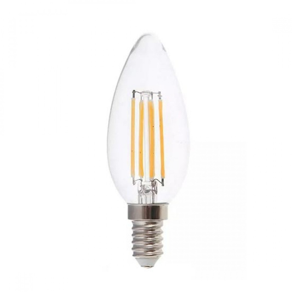 6 Watt LED E14 Small Edison Screw 6000K Filament Light Bulb - Cool White - image 1