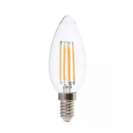 6 Watt LED E14 Small Edison Screw 6000K Filament Light Bulb - Cool White - thumbnail 1