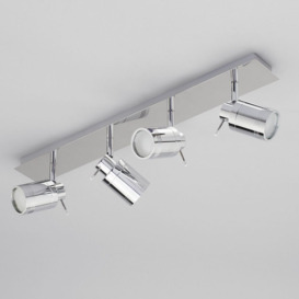 Hugo 4 Light Bathroom Ceiling Spotlight Bar - Chrome - thumbnail 3