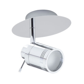 Hugo Single Light Bathroom Spotlight - Chrome - thumbnail 1