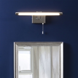 IP44 Rated Picture Wall Light with Pull Cord - Chrome - thumbnail 3
