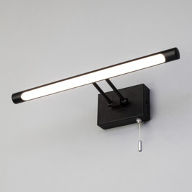 IP44 Rated Picture Wall Light with Pull Cord - Matte Black - thumbnail 2