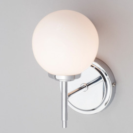 Preston 1 Light Bathroom Globe Wall Light - Chrome - thumbnail 2