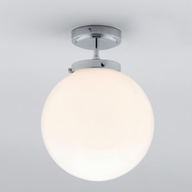 Preston 1 Light Bathroom Semi Flush Globe Ceiling Light - Chrome - thumbnail 2