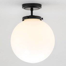 Preston 1 Light Bathroom Semi Flush Globe Ceiling Light - Matte Black - thumbnail 2