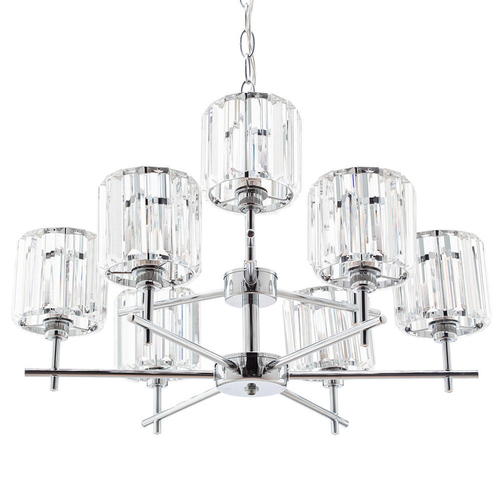 Skydda 9 Light Bathroom Chandelier - Chrome - image 1