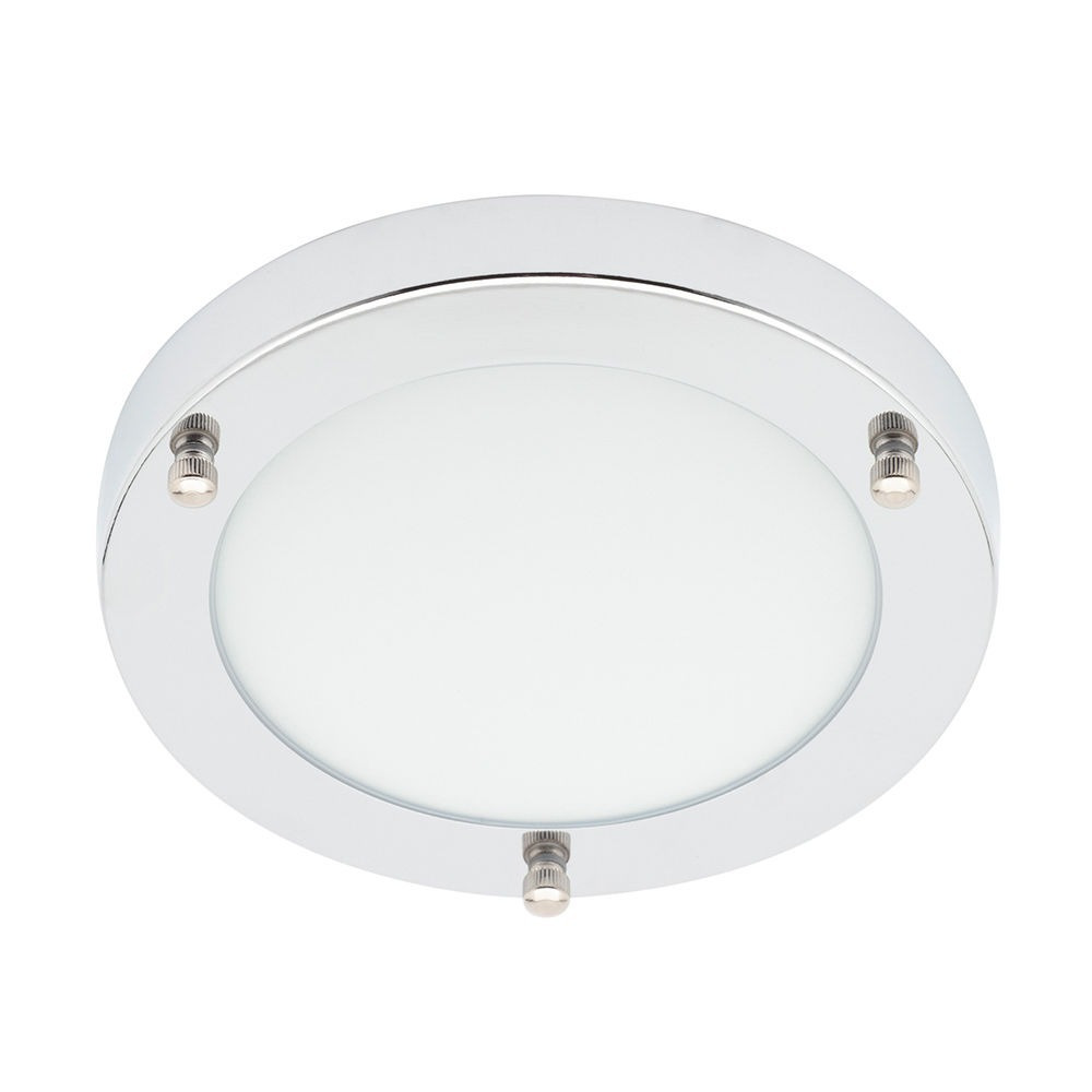 Mari 12 Watt Small LED Flush Bathroom Ceiling Light - Chrome - image 1