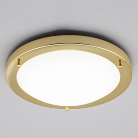 Mari Flush 18 Watt Large LED Flush Bathroom Ceiling Light - Brass - thumbnail 2