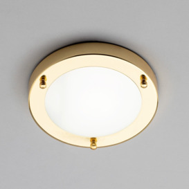 Mari Small Flush Bathroom Ceiling Light - Brass - thumbnail 2