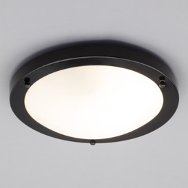 Mari Large Flush Bathroom Ceiling Light - Satin Black - thumbnail 2