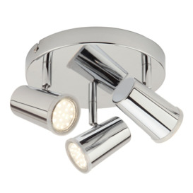 Trisha 3 Light Bathroom Ceiling Spotlight Plate - Chrome