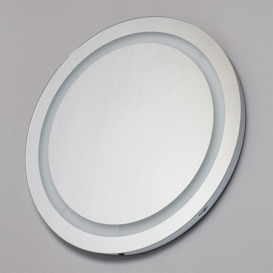 Tay LED Circular Bathroom Mirror Wall Light - Silver - thumbnail 3