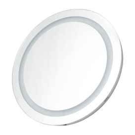 Tay LED Circular Bathroom Mirror Wall Light - Silver - thumbnail 1