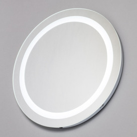 Tay LED Circular Bathroom Mirror Wall Light - Silver - thumbnail 2