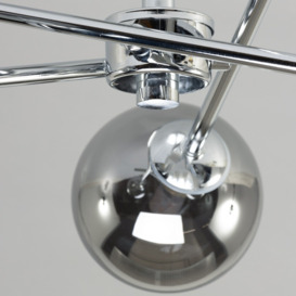 Estelle 3 Light Cross Arm Bathroom Semi Flush Ceiling Light - Chrome - thumbnail 2