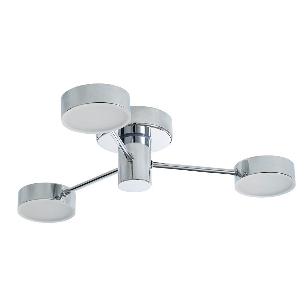 Rosalie 3 Light Bathroom LED Semi Flush Ceiling Light - Chrome - image 1