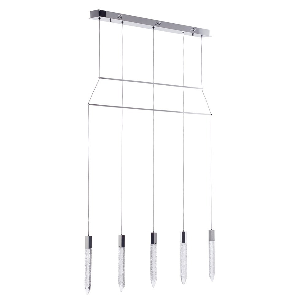 Visconte Krypto-Lampada 5 Light Bar Ceiling Pendant - Chrome - image 1