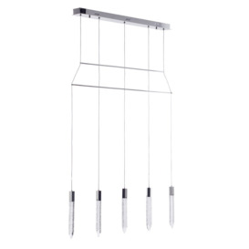 Visconte Krypto-Lampada 5 Light Bar Ceiling Pendant - Chrome - thumbnail 1