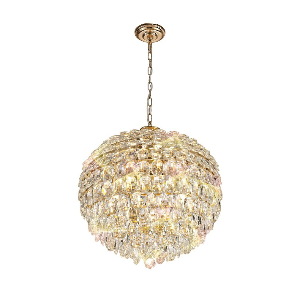 Visconte Maine 9 Light Crystal Ceiling Pendant - Gold - image 1