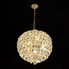 Visconte Maine 9 Light Crystal Ceiling Pendant - Gold - thumbnail 2